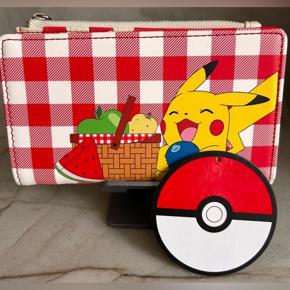 Loungefly Red Checkered Pikachu Picnic Wallet - Picture 10 of 11